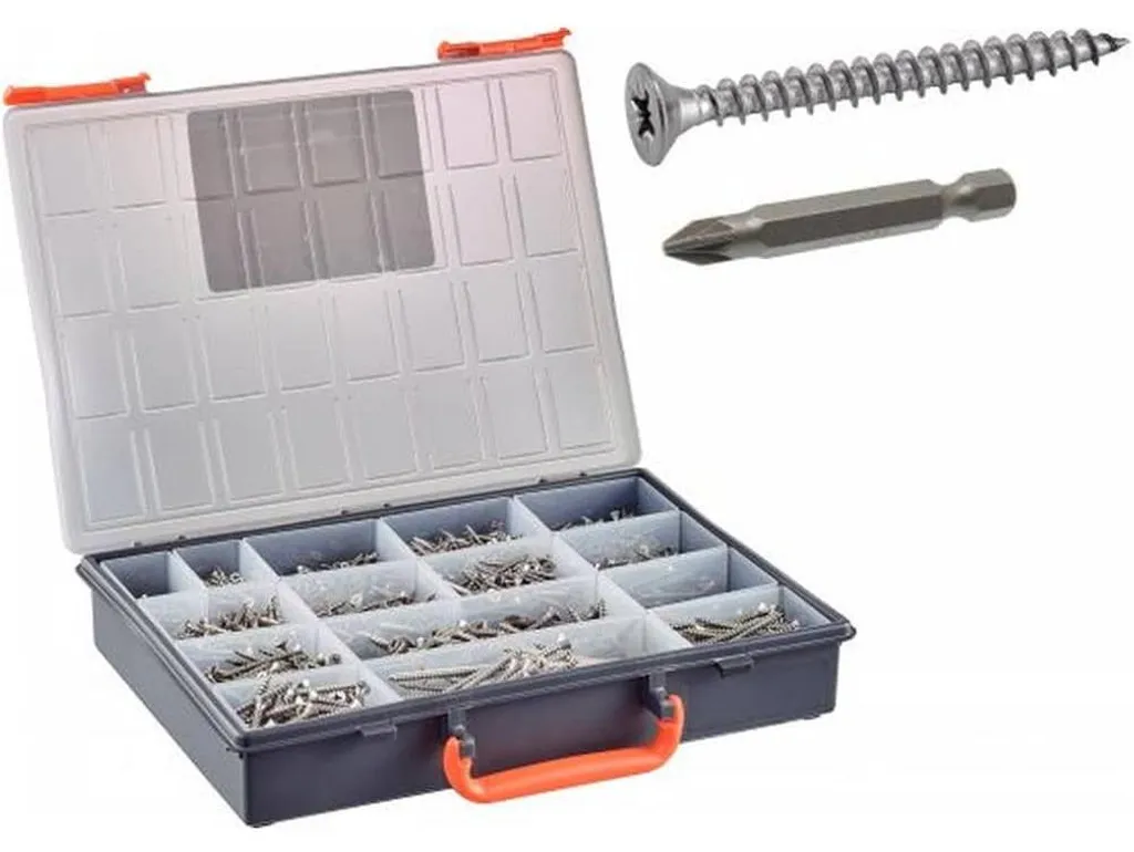 Fixation Bois Inox A4 : Finissez-en avec la Rouille - Coffret 1664 Pcs