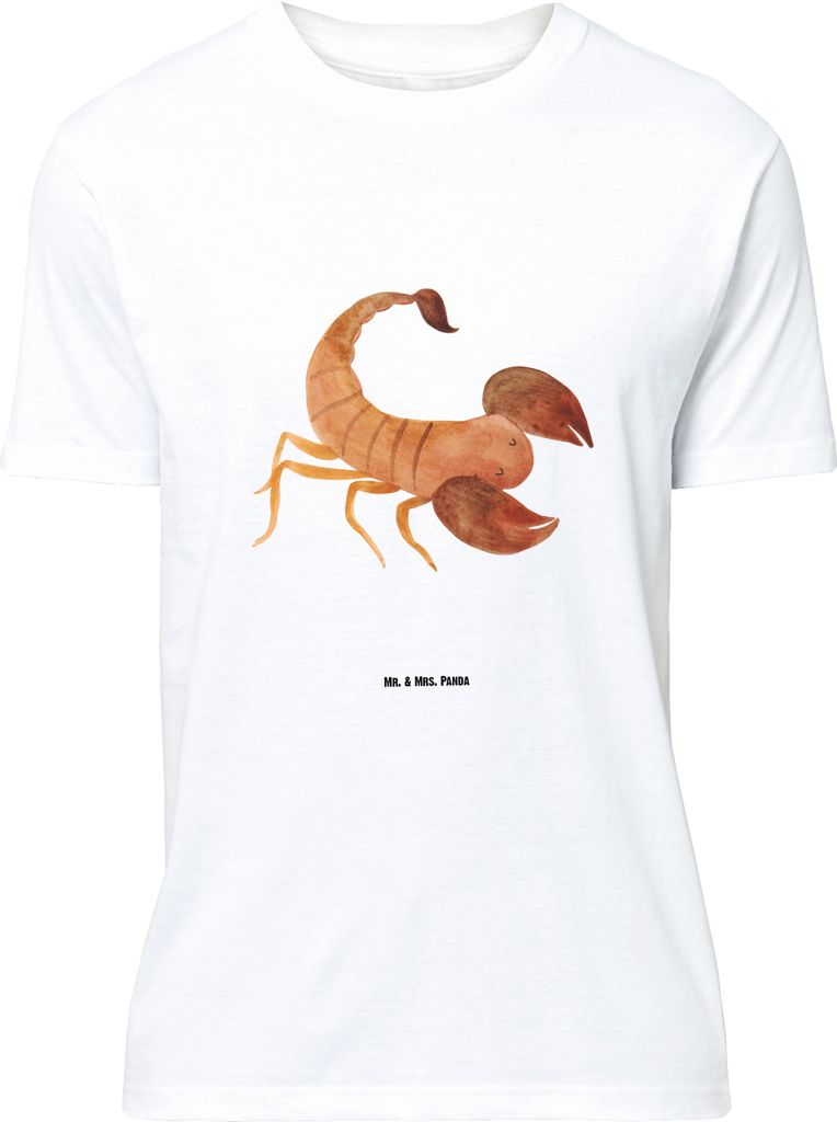 Mr. & Mrs. Panda Größe L T-Shirt Sternzeichen Skorpion - Weiß - Geschenk, mit Spruch, Skorpione, Geburtstag Oktober, Shirt, Tshirt, November