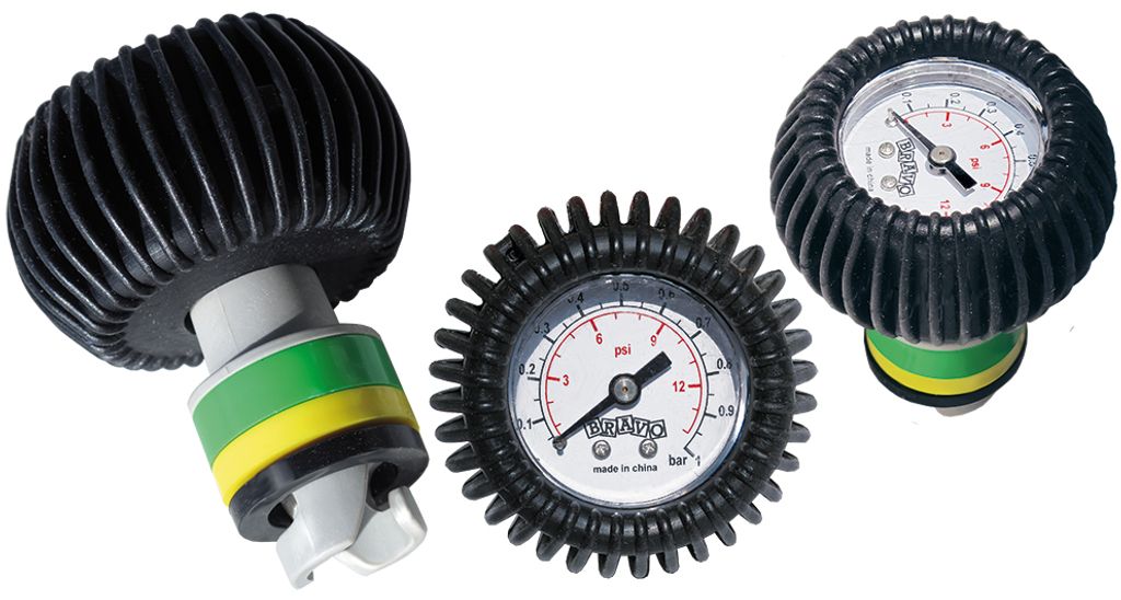 Bravo Manometer with Universal Adapter 1.0 Bar Luftpumpe