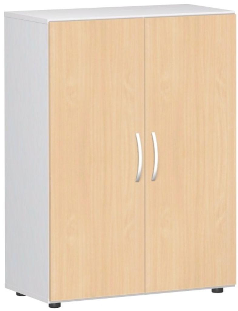 Geramöbel Flügeltürenschrank mit Standfüßen, inkl. Türdämpfer, nicht abschließbar, 800x420x1104, braun/Weiß, S-383102-BW