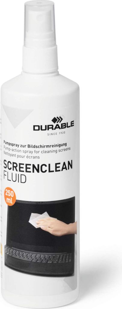 DURABLE Bildschirmreinigungsspray 250ml, 578219 transparent Produktbild 