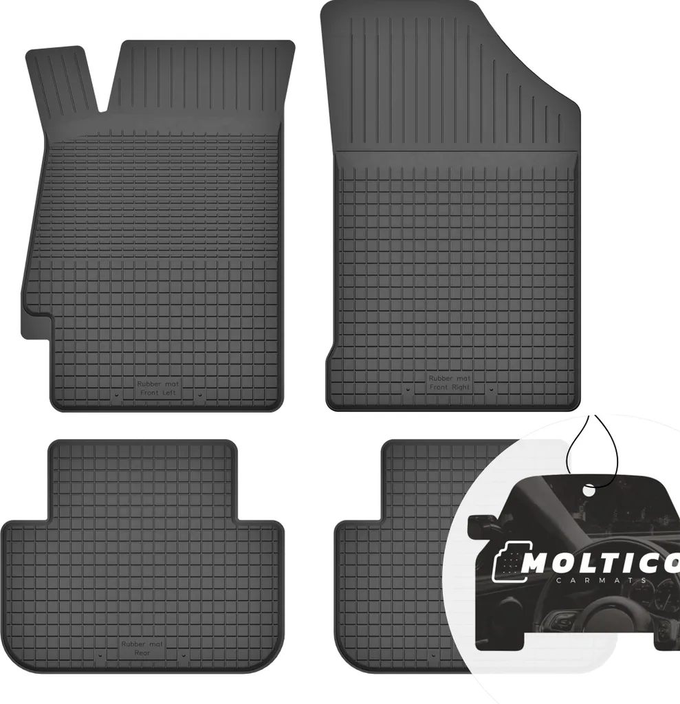 Tappetini in gomma con bordo tappetini per auto tappetini in gomma per auto set di 4 pezzi - per Honda Civic V 1990-1995