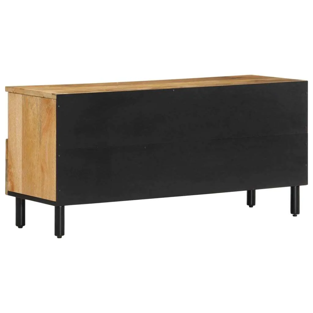 SYFAX Porta TV Etnico in Legno Mango 100cm | Unicità Artigianale - 3