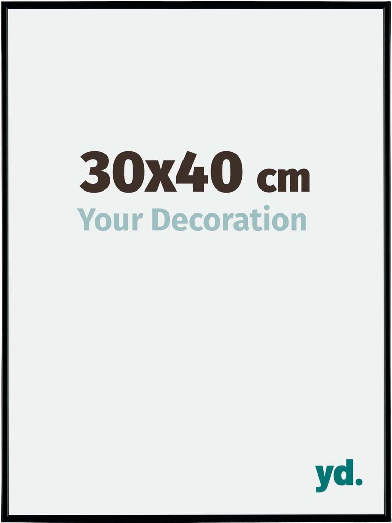 A graphic displaying product size and a tagline.