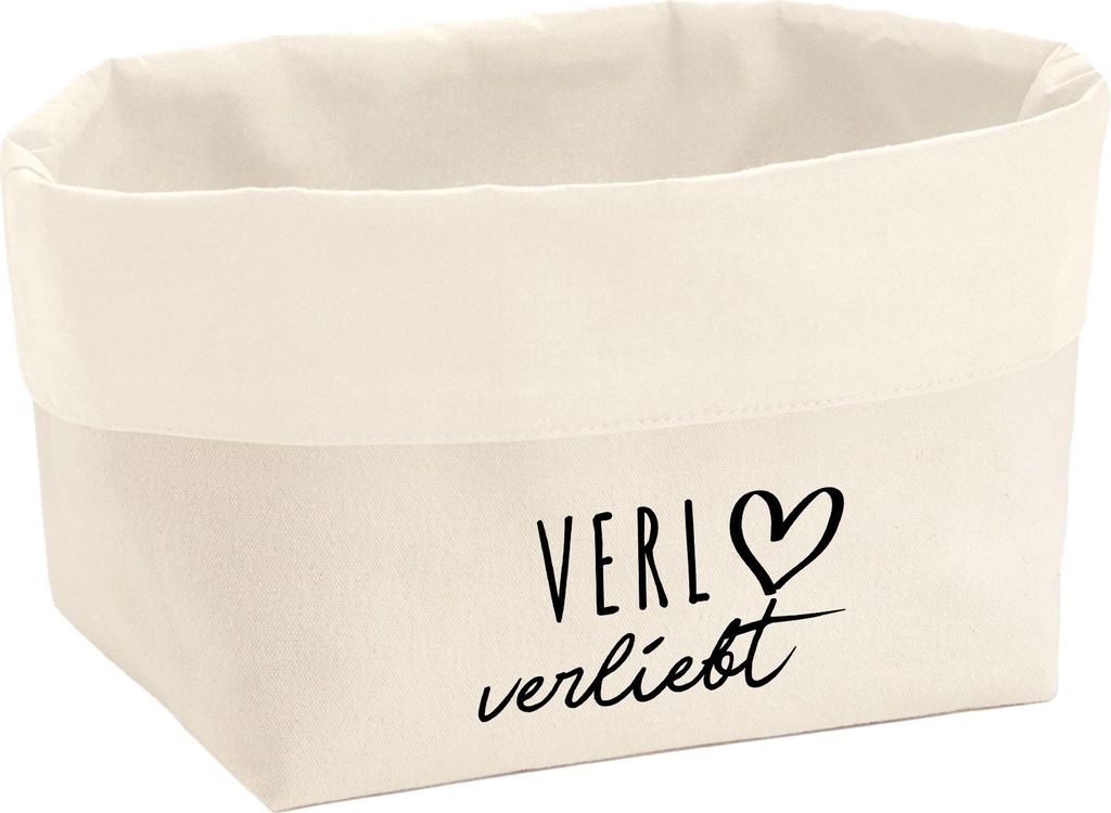 Huuraa Organizer Verl verliebt 3 Liter Medium Canvas Baumwolle Utensilo Geschenkidee