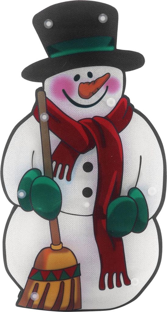 Weihnachten Beleuchtete Dekoration Schneemann LED Fenster Hängelampe mit Saugnapf für Szenenaufbau