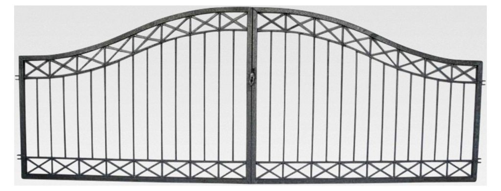 Gartentor Hoftor Einfahrtstor Metall Crossline Feuer Verzinkt P.-Set 100