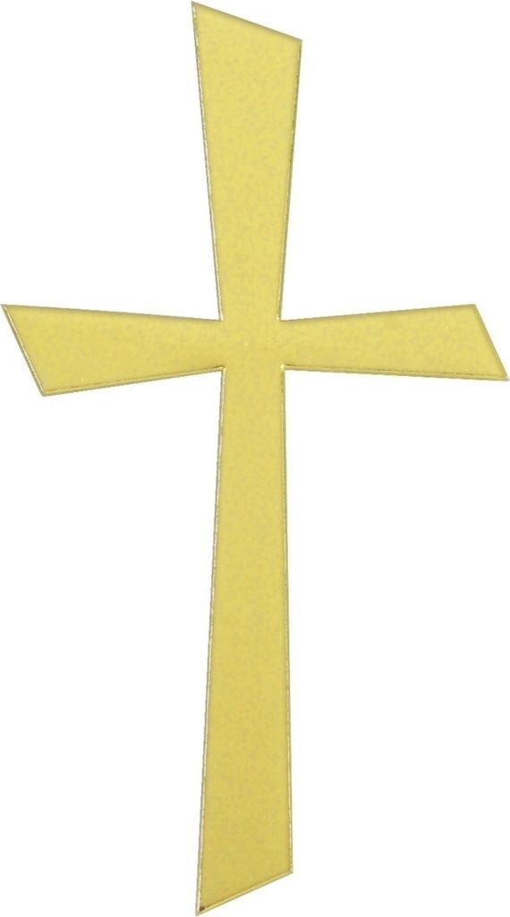 Wachskreuz 105x57mm gold Packung mit 3 Stück