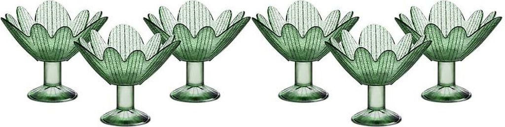 Eiscremeglas Seerose 6er-Set "Colori Vero" (11cm) grün Produktbild 