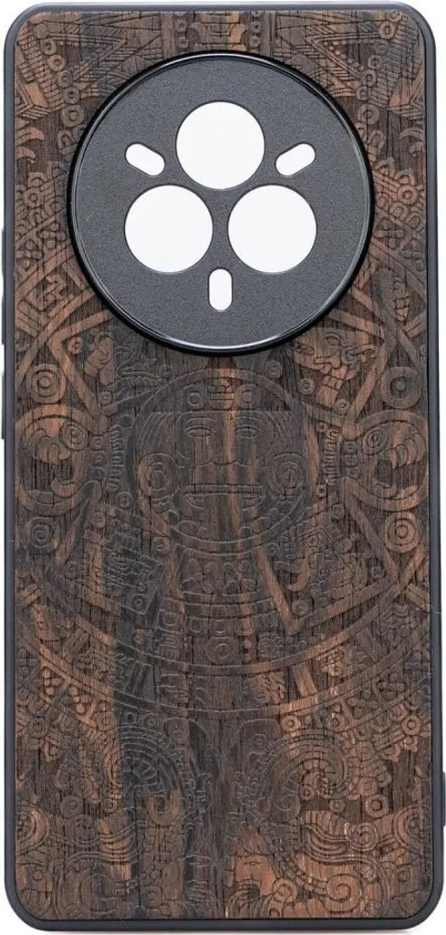 Custodia Legno Ziricote Realme 14 Pro 5G Bewood Calendario Azteco