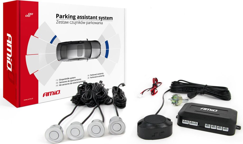 Zestaw 4 Czujniki Parkowania Cofania Buzzer Brzęczyk Zdjęcie produktu 