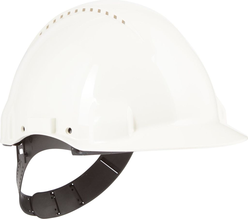 3M Schutzhelm Bauhelm mit Uvicator Weiß Anpassung mit Arretierstift Forstschutzhelm