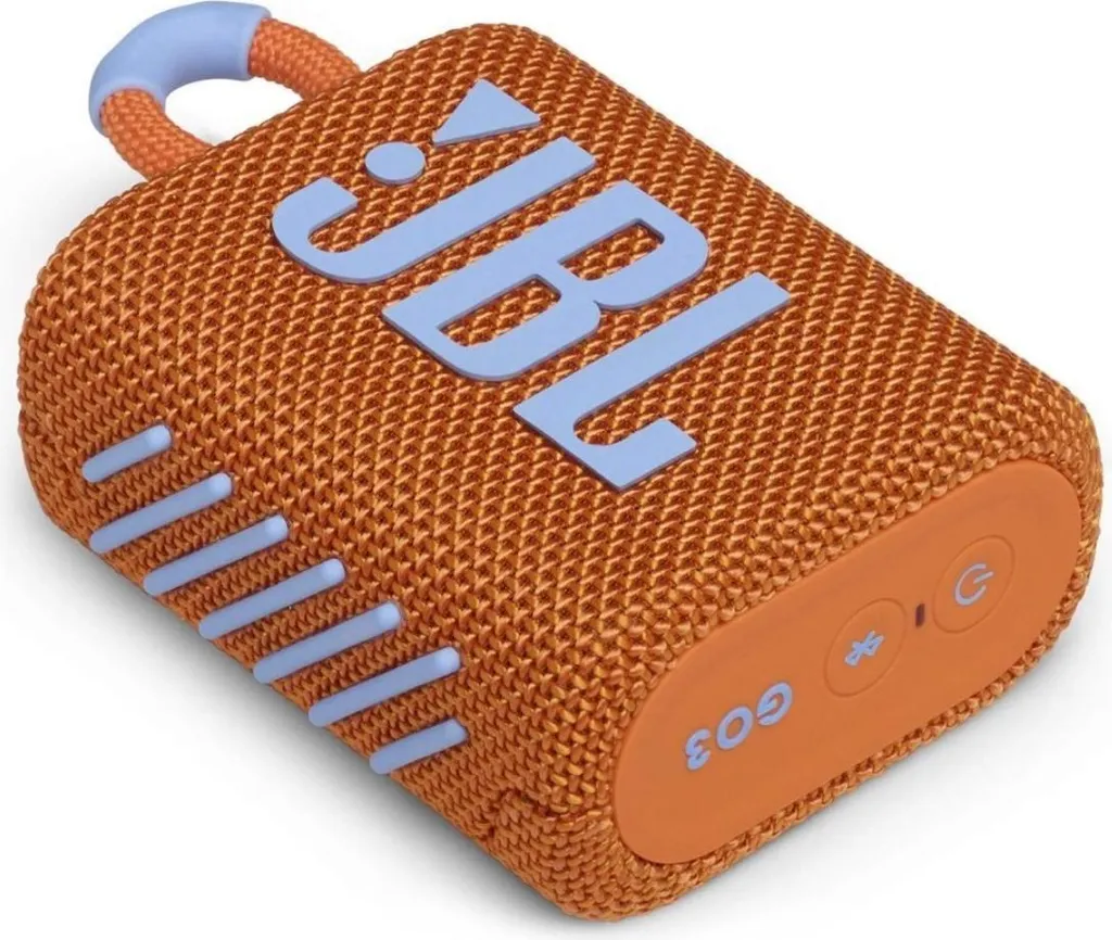 JBL GO 3 Orange - Mini Enceinte Bluetooth Étanche 5h - Son Puissant