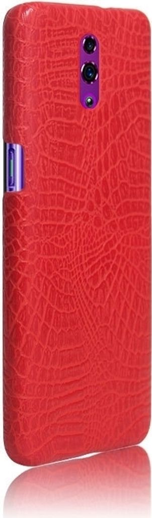 Mobigear Croco OPPO Reno Hülle Hardcase Backcover - Rot