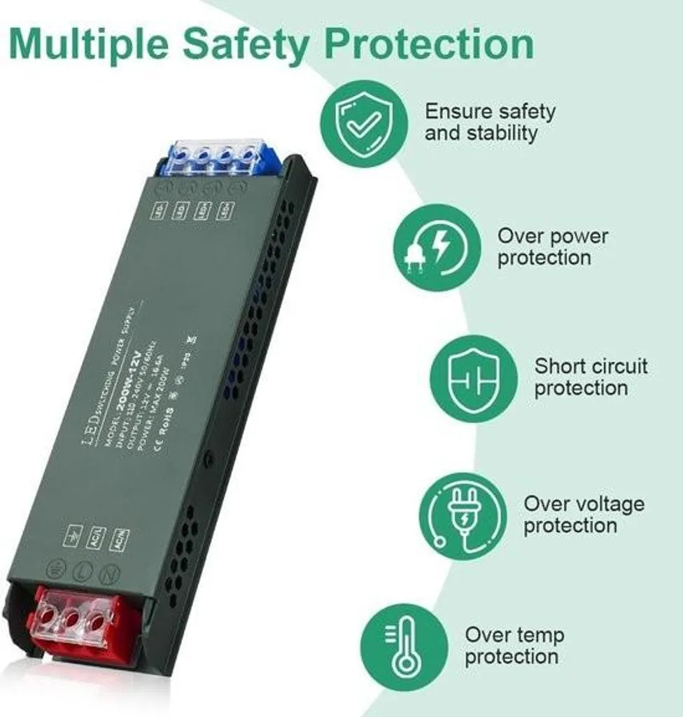 Transformateur LED 12V 200W Compact : Stop aux Sifflements et Chauffe - 3