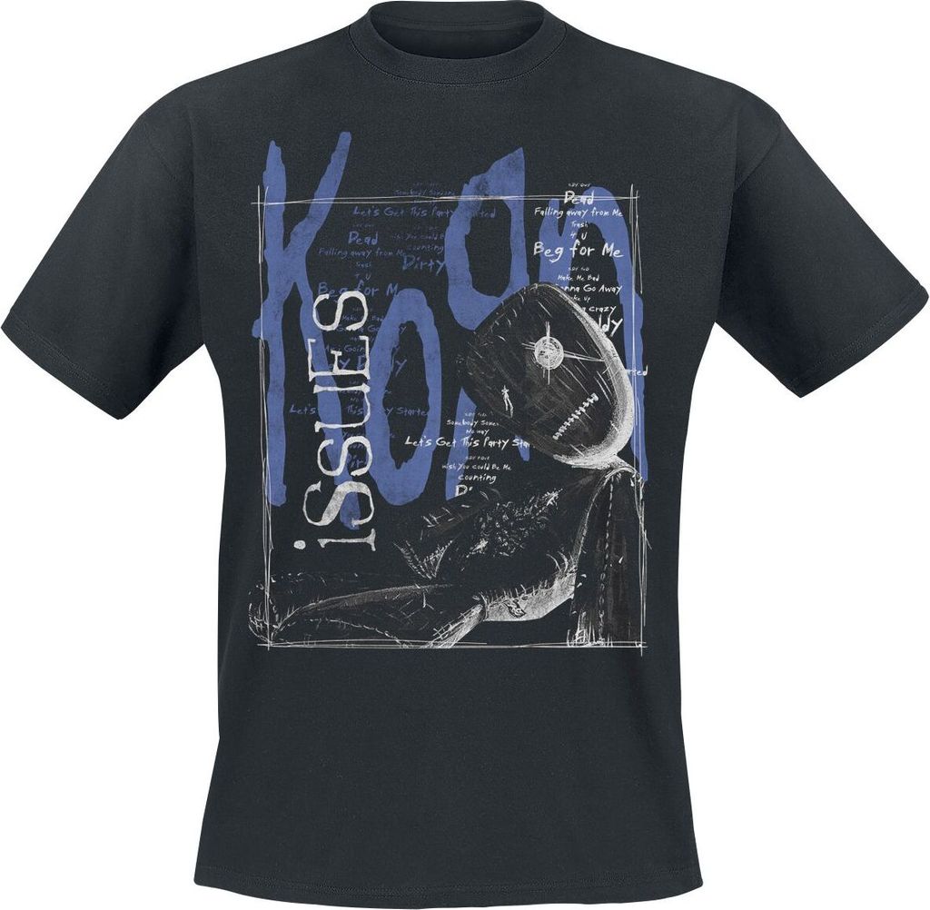 Korn T-Shirt Uni Issues Tracklist in a Box schwarz S