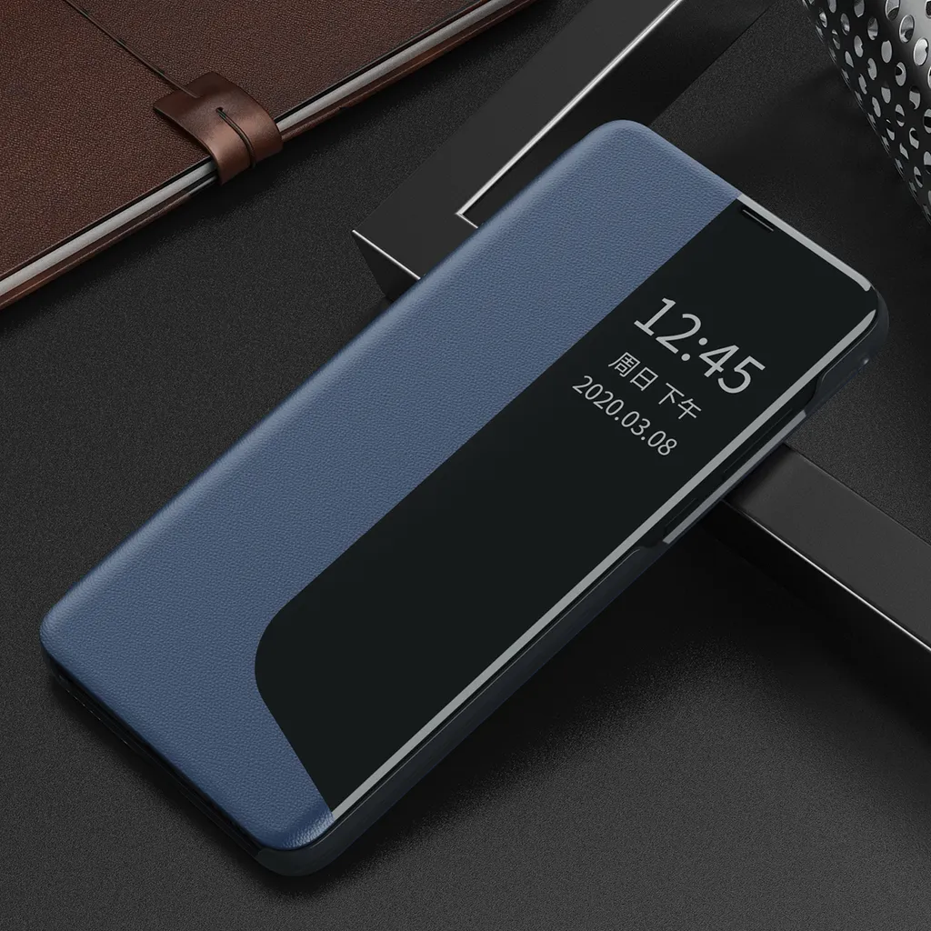 Suncase - Custodia in vera pelle per Huawei Mate 20 Lite, con linguetta di estrazione
