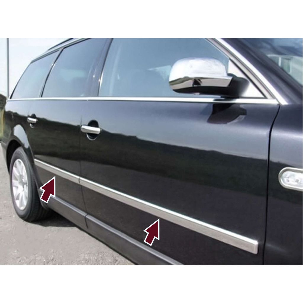 Edelstahl Türleisten Für Peugeot 408 - Chrom Polierte Seitenschutzleisten | Einfache Klebemontage | Sportliches Design
