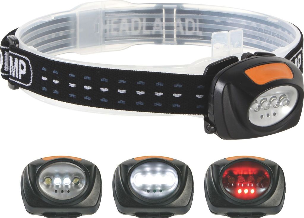 Perel LED-Stirnlampe, Kopflampe laufen, Kopflampe joggen wandern Camping Jagen Angeln, Kopfleuchte