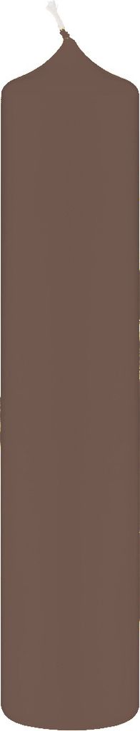 4 Altar Kerzen Mocca 20 x 7 cm im XXL Format, jede Kerze ist handcellophaniert