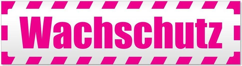 Kiwistar - Autoaufkleber - Pink - 20 x 5,3 cm - Wachschutz gestreift - Hinweis Aufkleber Sticker für Auto, Kfz, Fahrrad, PKW, LKW