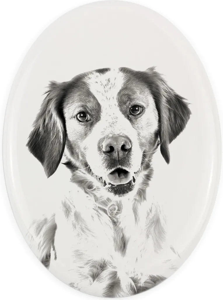 Targa Professionale Razza Epagneul Breton - Memoriale Foto Art-Dog
