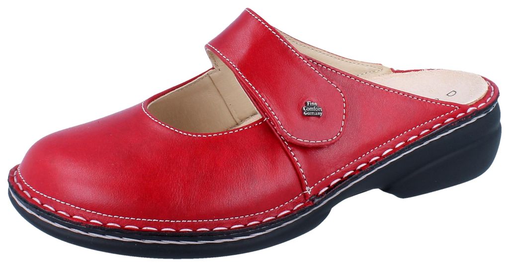 FINN COMFORT Stanford Damen Clog rot Glattleder - Größe: 39 Produktbild 