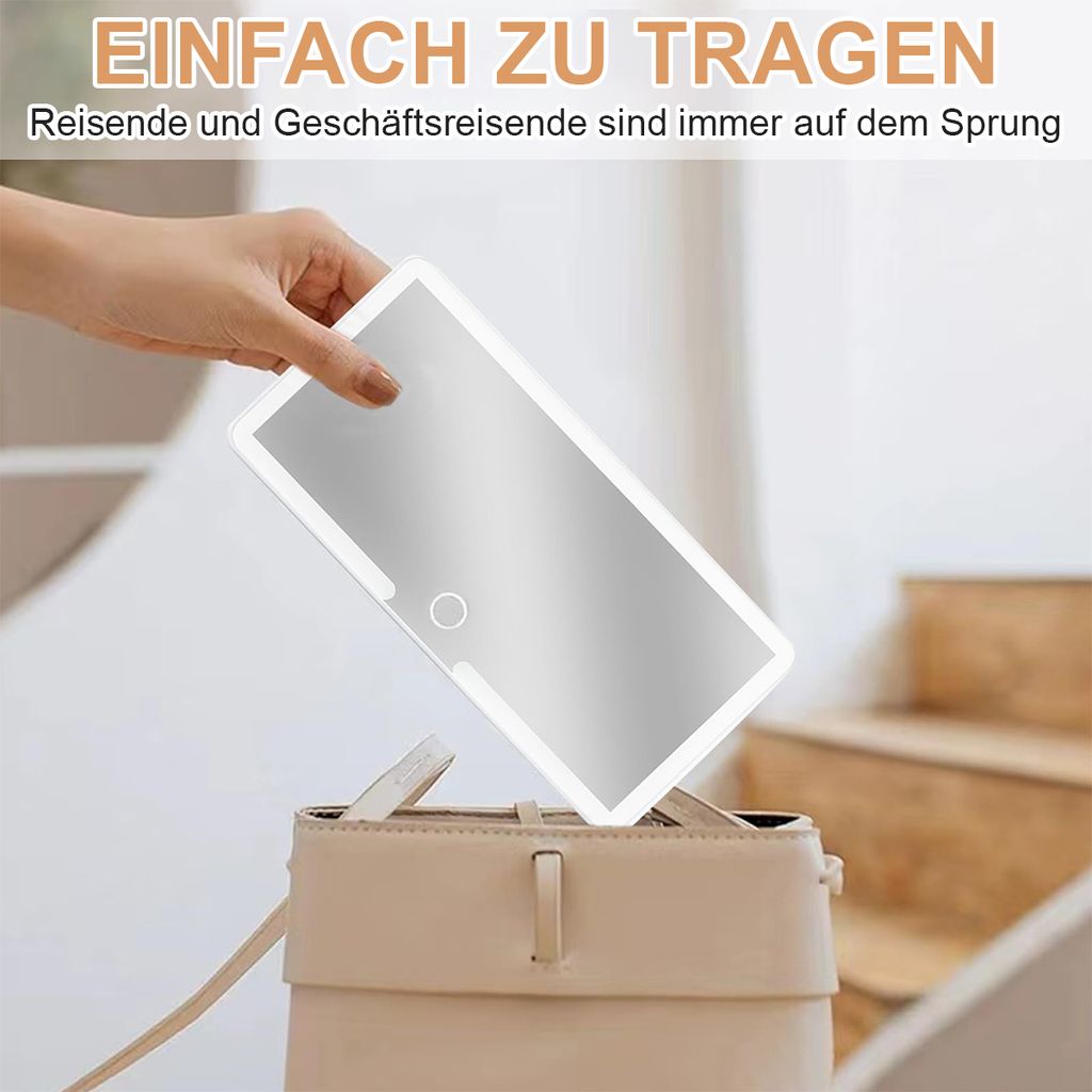 Auto-Sonnenblenden-Schminkspiegel,Schwarz mit vierseitiger Produktbild 3