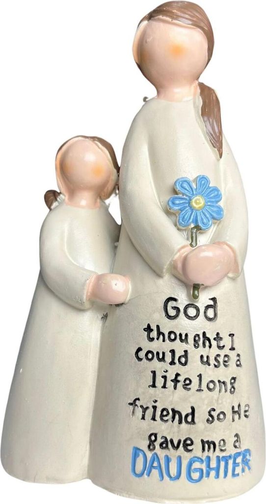 Engelsfigur aus Kunstharz, Mutter-Tochter-Engelstatue, Tischdekoration, Symbol der Mutter-Tochter-Liebe, Geschenk, Dekoration für Zuhause