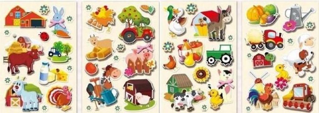 3D-Aufkleber Bauernhof MIX (Schul- und Schrein)