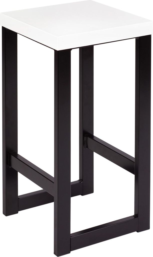 Spec-Wood, Hocker Holz LOFT, Barhocker Holz, Blumenhocker Holz mit Metallgestell, Duschhocker Modern, Küchenhocker, Barstühle, Tresenhocker, Sitz...