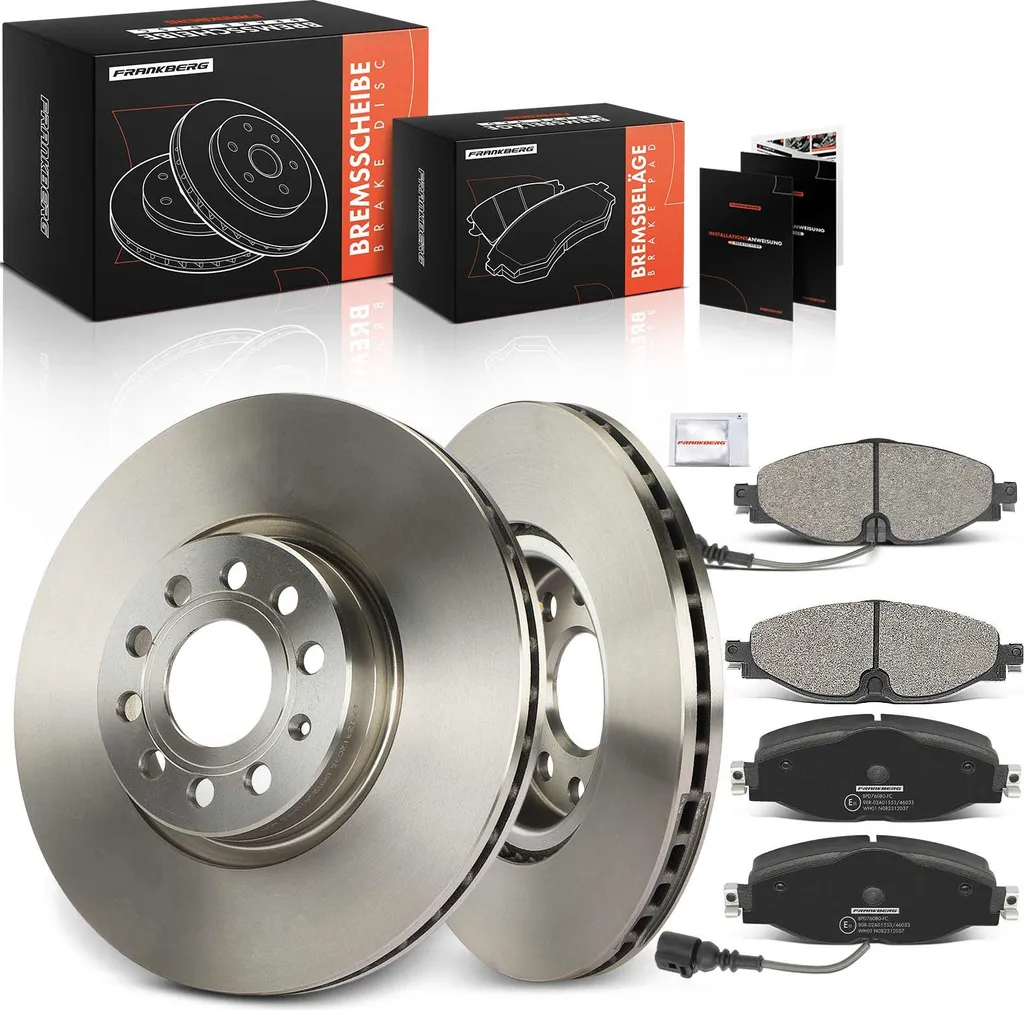 Frankberg 2 Disques et 4 Plaquettes de Frein Avant pour Audi A3 et TT