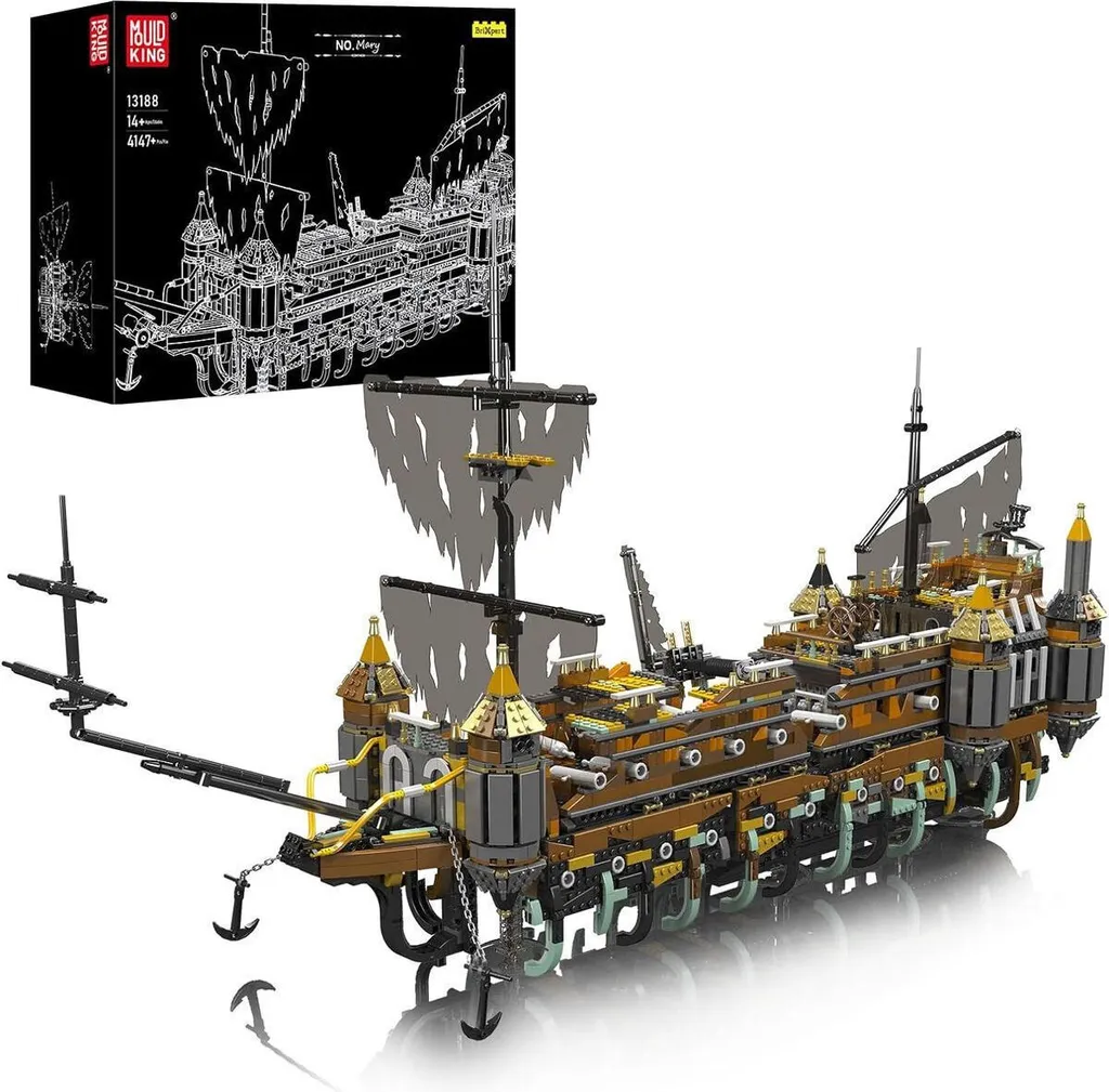 Mould King 13188 Bateau Pirate Silent Mary MOC Jeu de Construction 4147 pcs