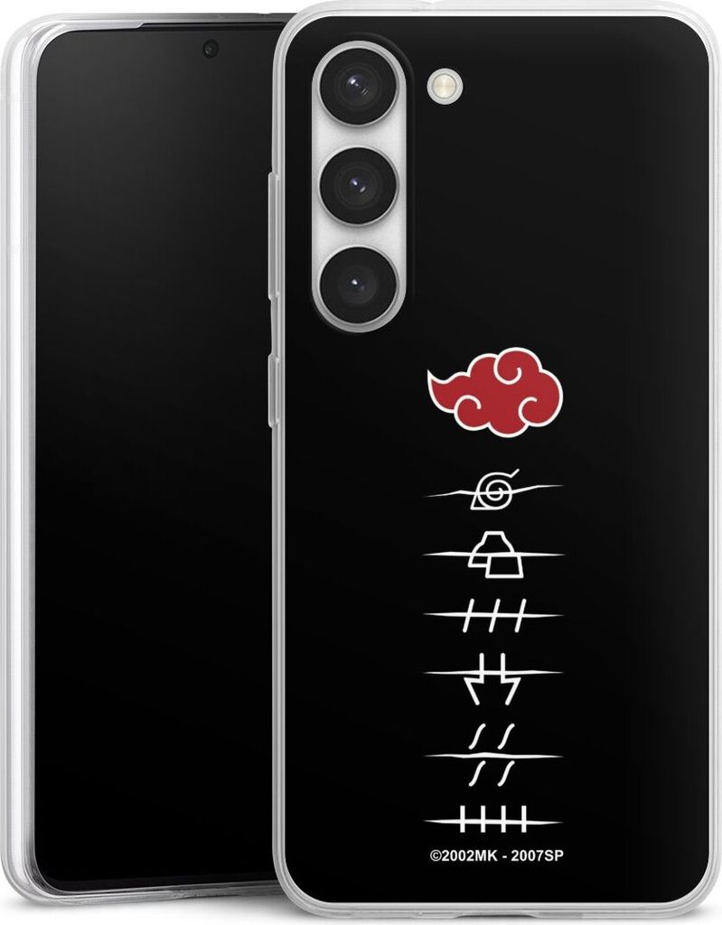 DeinDesign Slim Hülle für Samsung Galaxy S23 Silikon Case Ultra Dünn Handyhülle Naruto Shippuden Offizielles Lizenzprodukt Akatsuki