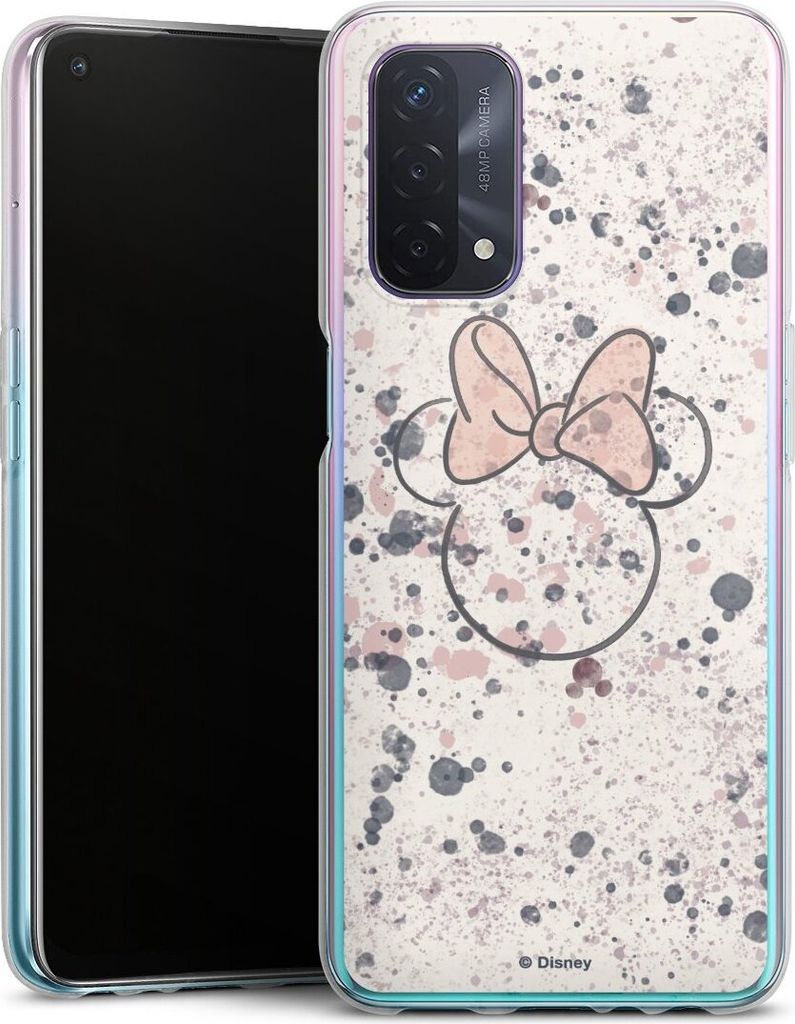 DeinDesign Handyhülle für Oppo A74 5G Silikon Hülle Case Smartphone Schutzhülle Disney Minnie Mouse Wasserfarbe