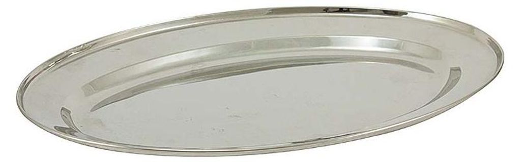 HOME ELEMENTS Vassoio ovale in acciaio inox, 40 cm Immagine del prodotto 