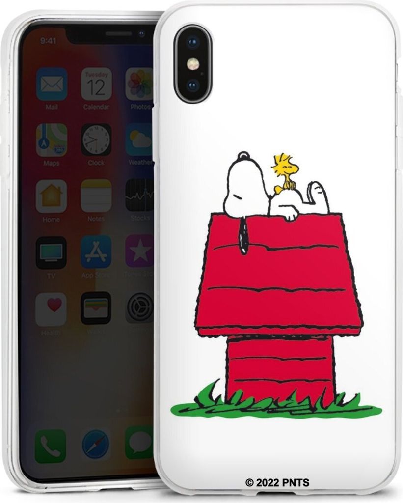 DeinDesign Handyhülle für Apple iPhone Xs Max Silikon Hülle Case Smartphone Schutzhülle Offizielles Lizenzprodukt Peanuts Snoopy