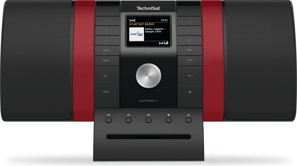 TechniSat MULTYRADIO 4.0 0002/3920 Radio Internet Noire et Rouge