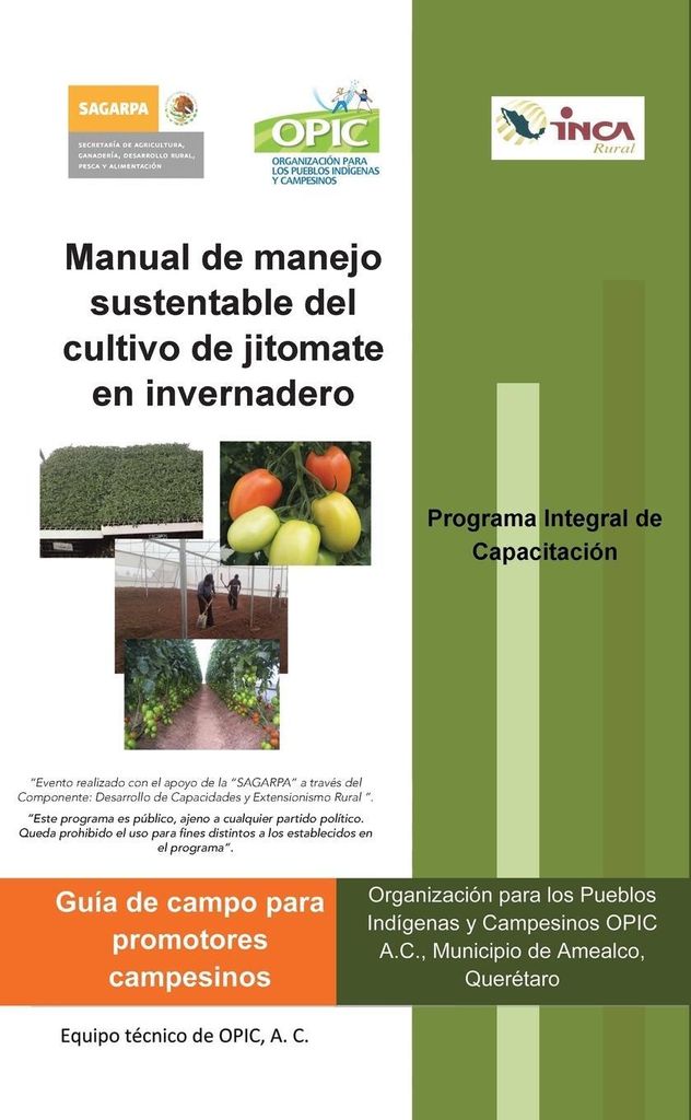 Manual de Manejo Sustentable del Cultivo de Jitomate En Invernadero