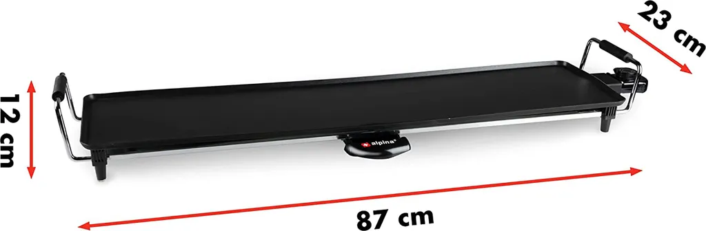 Gril Teppanyaki XL 1800W Alpina avec Bac de Récupération de Graisse - 9