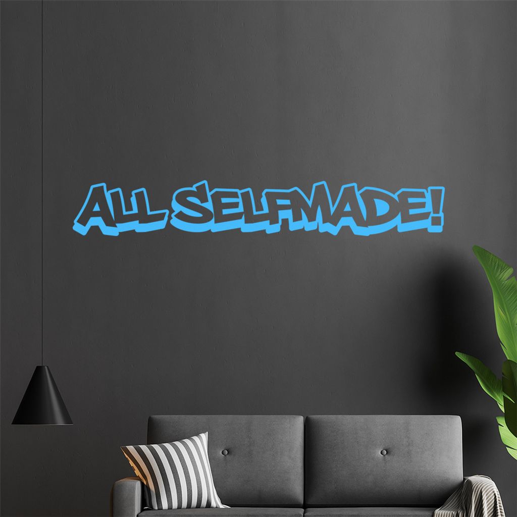 KIWISTAR All selfmade! - DIY HipHop Rap Graffiti Font Wandtattoo in 6 Größen - Wandaufkleber Wall Sticker - Dekoration, Küche, Wohnzimmer, Schla...