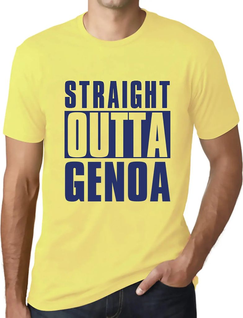 Herren Grafik T-Shirt Direkt aus Genua – Straight Outta Genoa – Öko-Verantwortlich Vintage Jahrgang Kurzarm Lustige Druck Geburtstag Geschenk ...