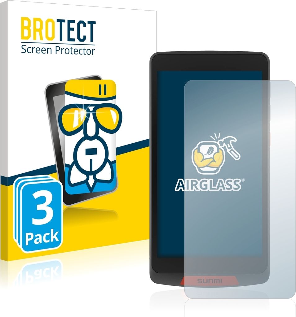 3x BROTECT Schutzglas für Sunmi M2 Schutzfolie Panzer Folie Glas Display Schutz klar