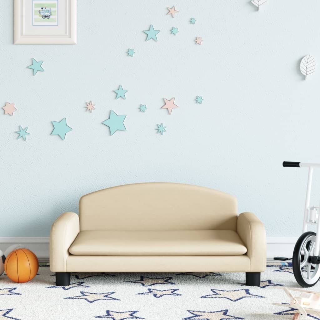 CLORIS Designermöbel Kindersofa Creme 70x45x30 cm Stoff , Kinderschränke Design 2024
