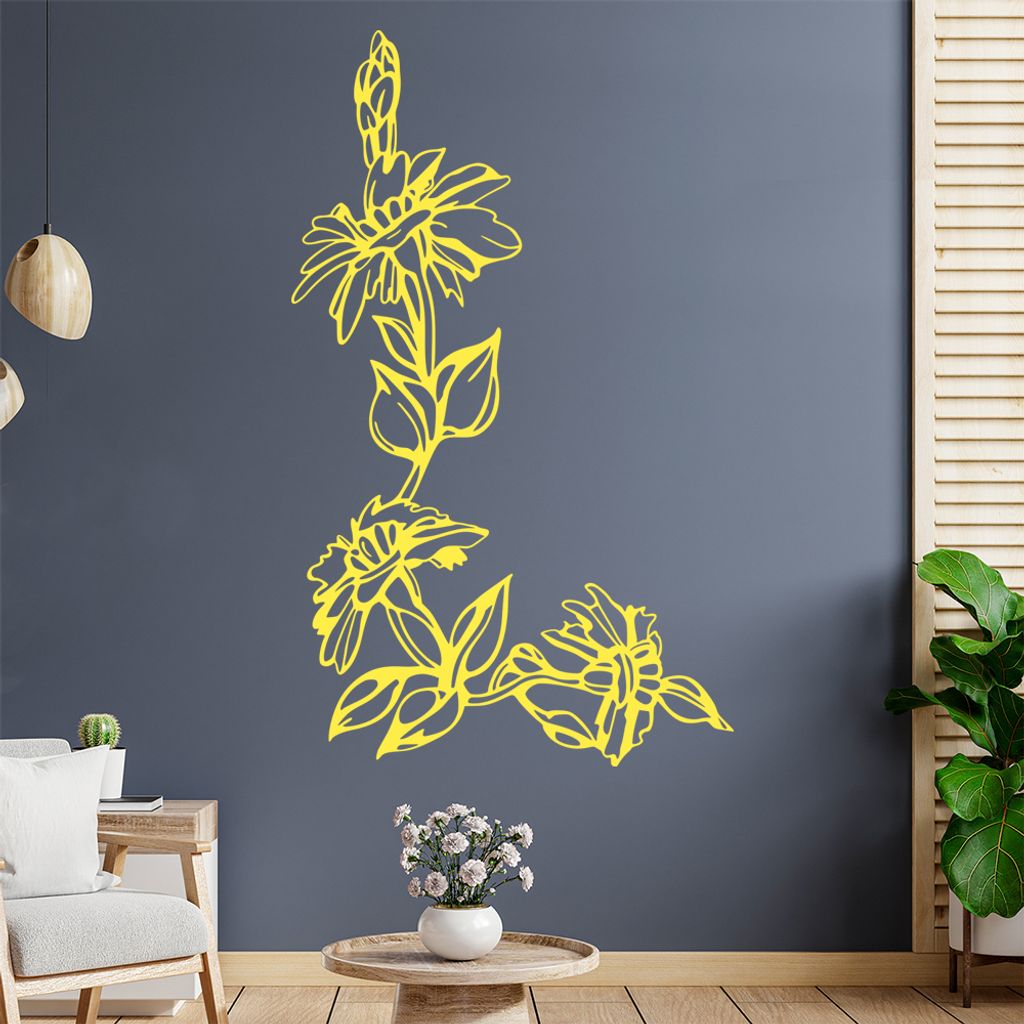 Blatt - Herz Wandtattoo in 6 Größen - Wandaufkleber Wall Sticker - Dekoration, Küche, Wohnzimmer, Schlafzimmer, Badezimmer