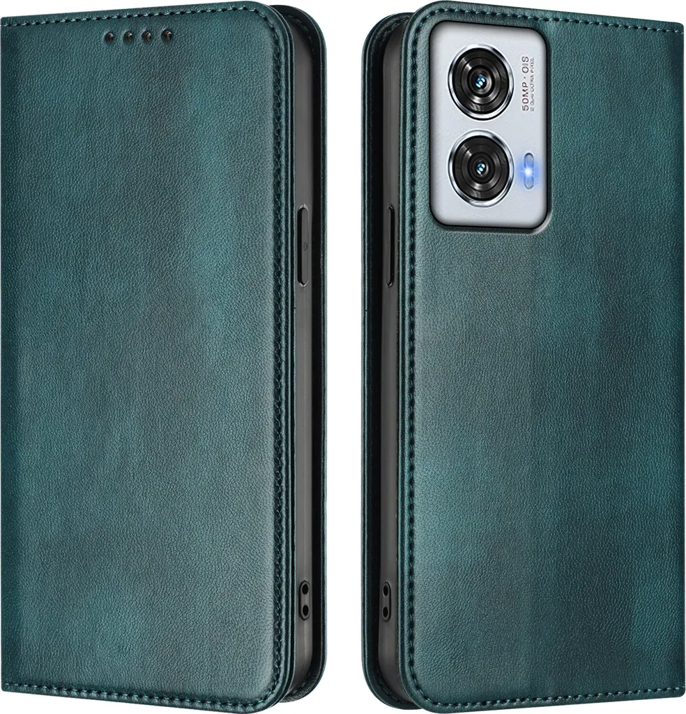 Custodia Motorola Edge 50 Fusion Viaggio - Pelle RFID Verde - 2