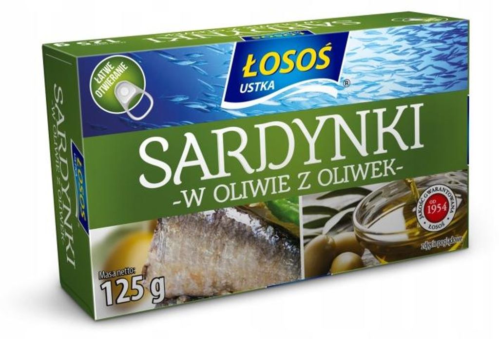 Sardynki w oliwie z oliwek Łosoś Ustka 0,125 kg Zdjęcie produktu 