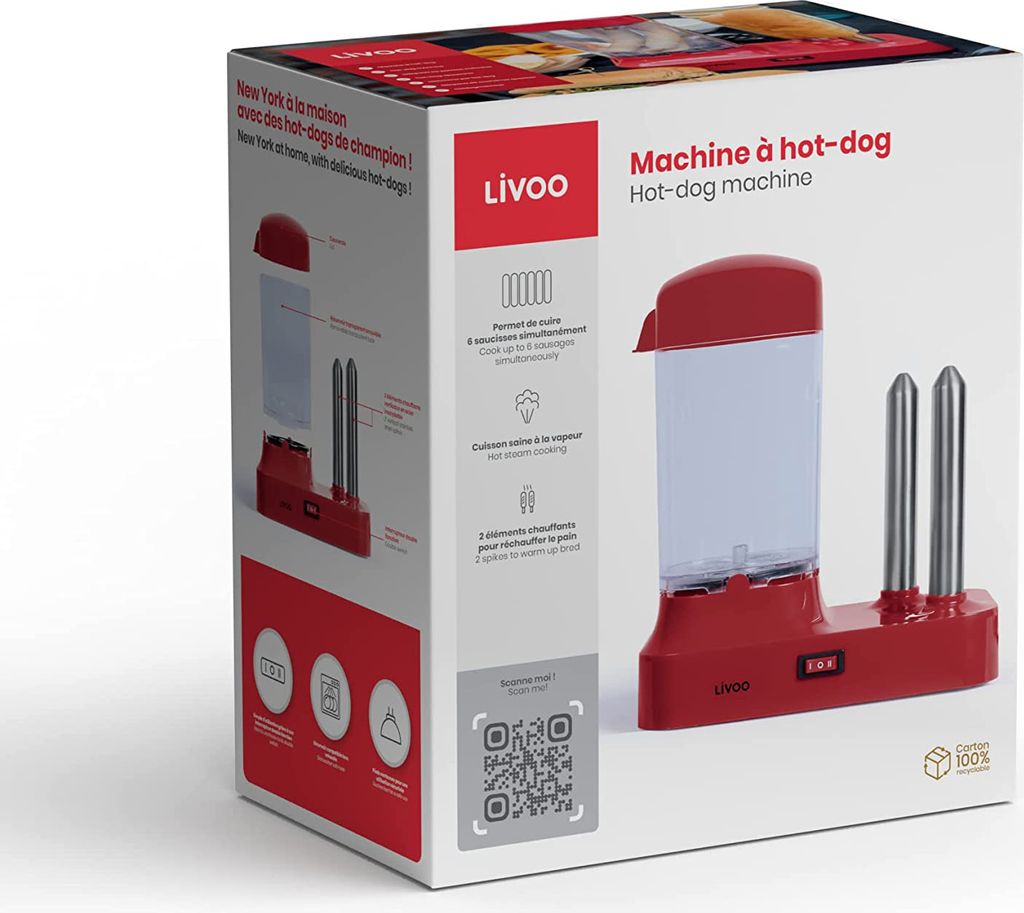 LIVOO DOP142N Procesador de comida caliente - Negro y metal | Leroy Merlin