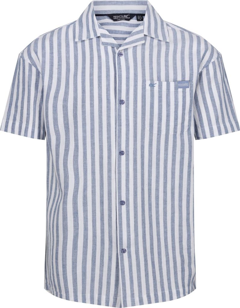 Regatta - "Shorebay II" Hemd für Herren kurzärmlig RG11066 (S) (Kronenblau/Weiß)