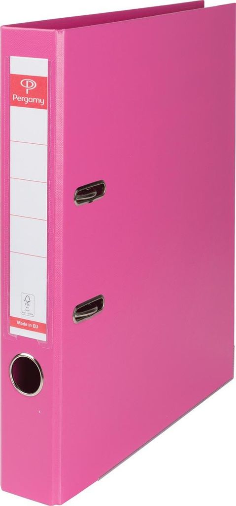 Pergamie-Ordner, für ft A4, komplett aus PP, Rücken 5 cm, rosa